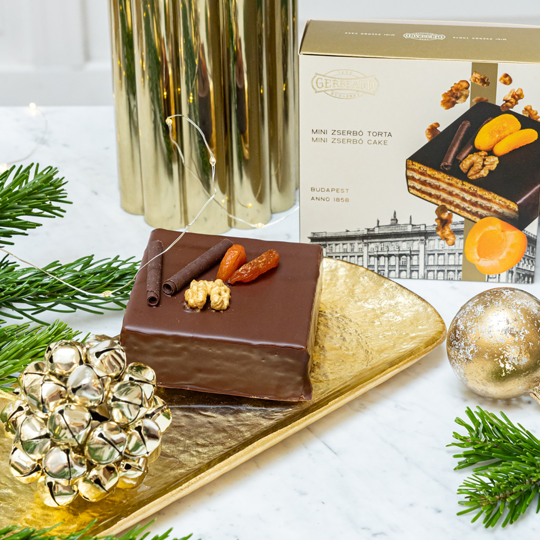 Mini Zserbó cake in a gift box