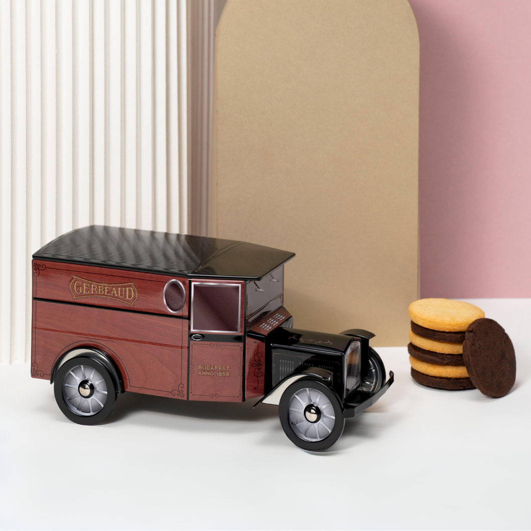 Gerbeaud mini car with biscuit selection